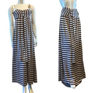 Nwt COVET Chic Black and Cream Striped Multi Wear Maxi Dress or Skirt